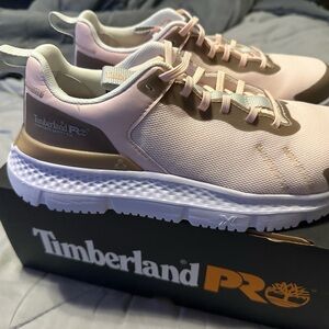 Timberland PRO Setra Composite Toe Sneakers - Pink and Tan